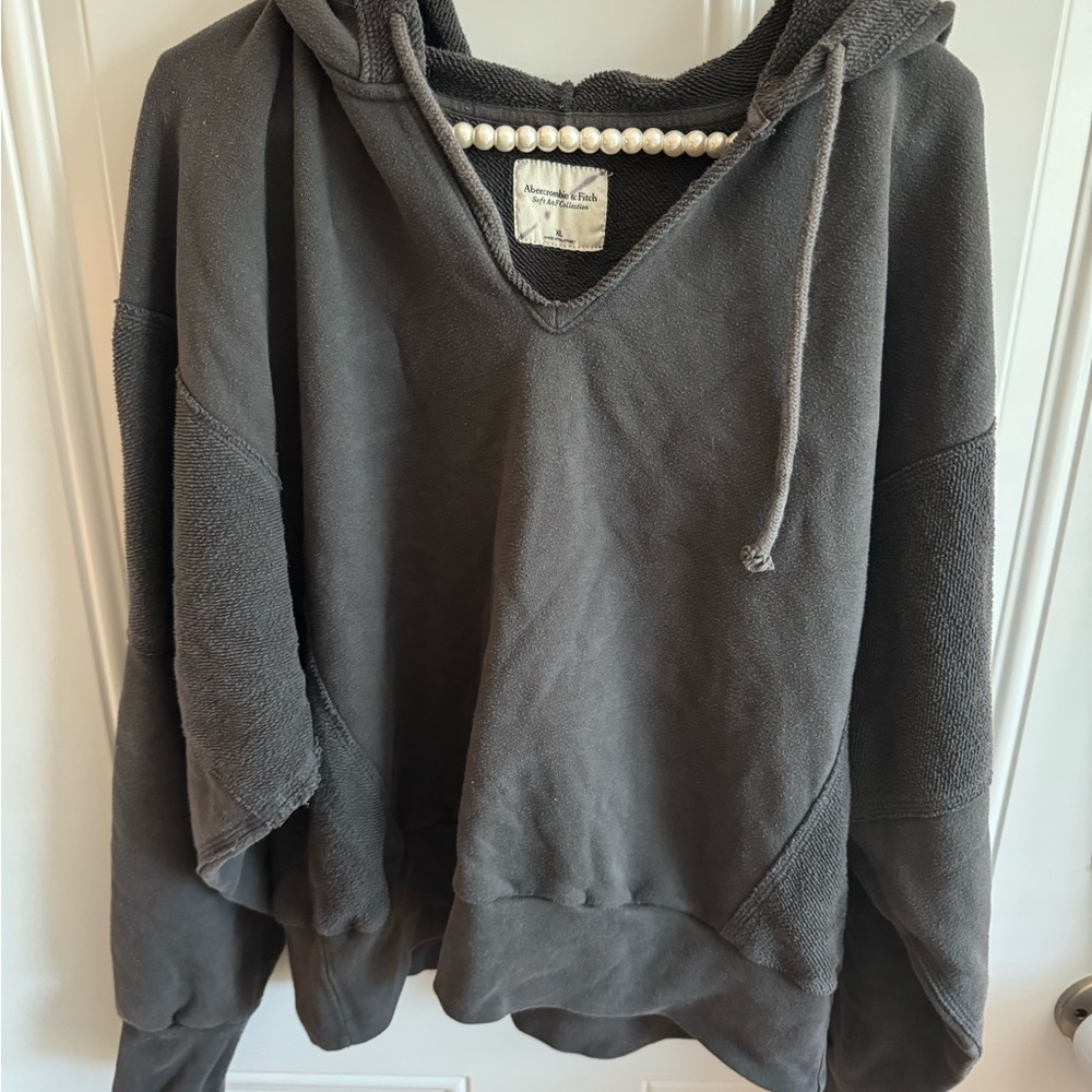 Abercrombie & Fitch Charcoal V-Neck Sweater